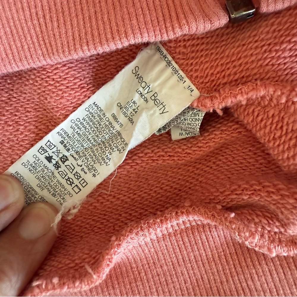 Sweaty Betty Coral Zip-Up Hoodie - Picture 4 of 7